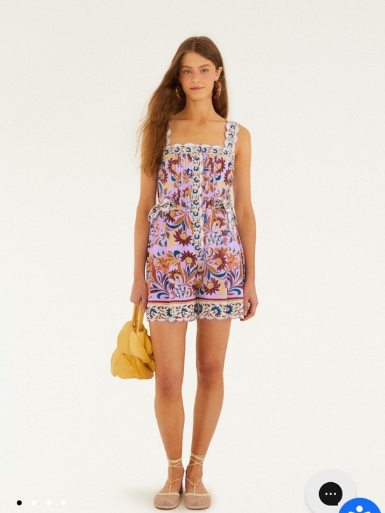 FARM Rio Pants - FARM Rio Lilac Flower Tiles Romper